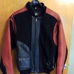 Men's Harley-Davidson leather and wool jacket